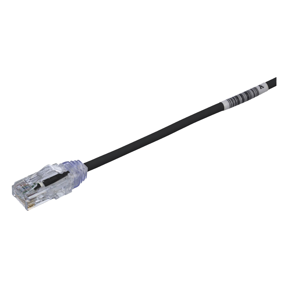 Patch cord Cat6 UTP, 0.3 m, negro, 28AWG