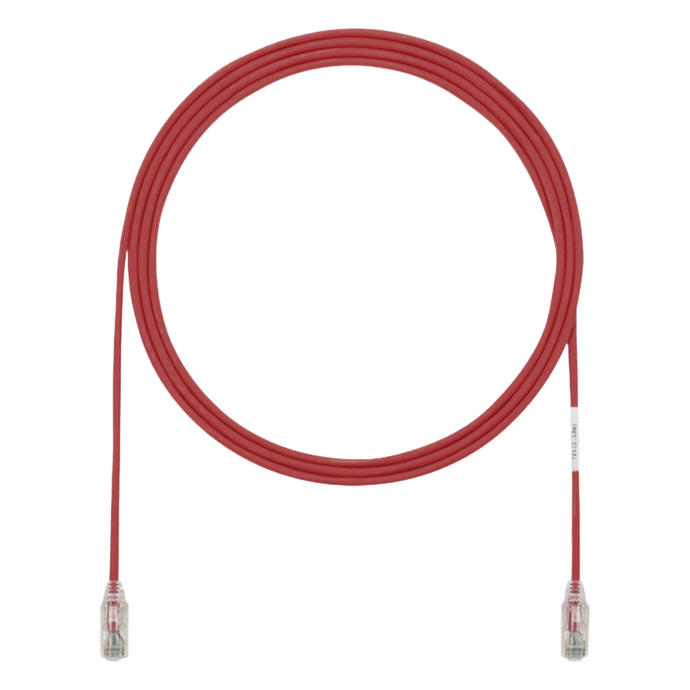 Patch cord Cat6 UTP, 0.3 m, rojo, 28AWG