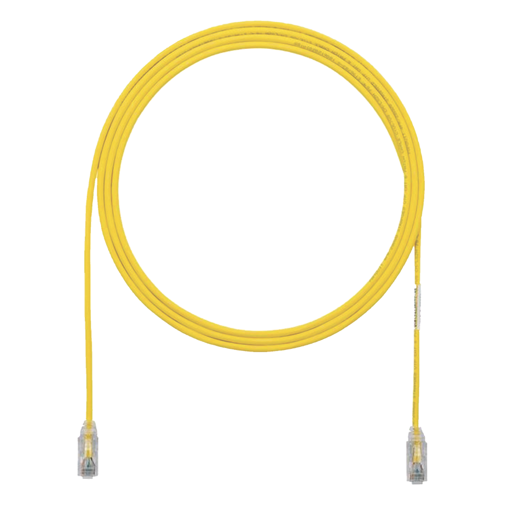 Patch cord Cat6 UTP, 0.3 m, amarillo, 28AWG