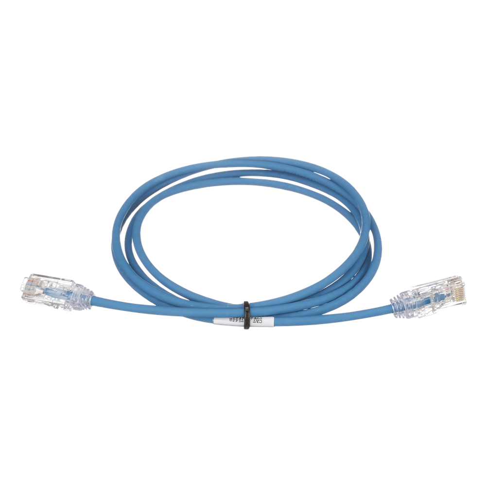 Patch cord Cat6 UTP, 0.61 m, azul, 28AWG
