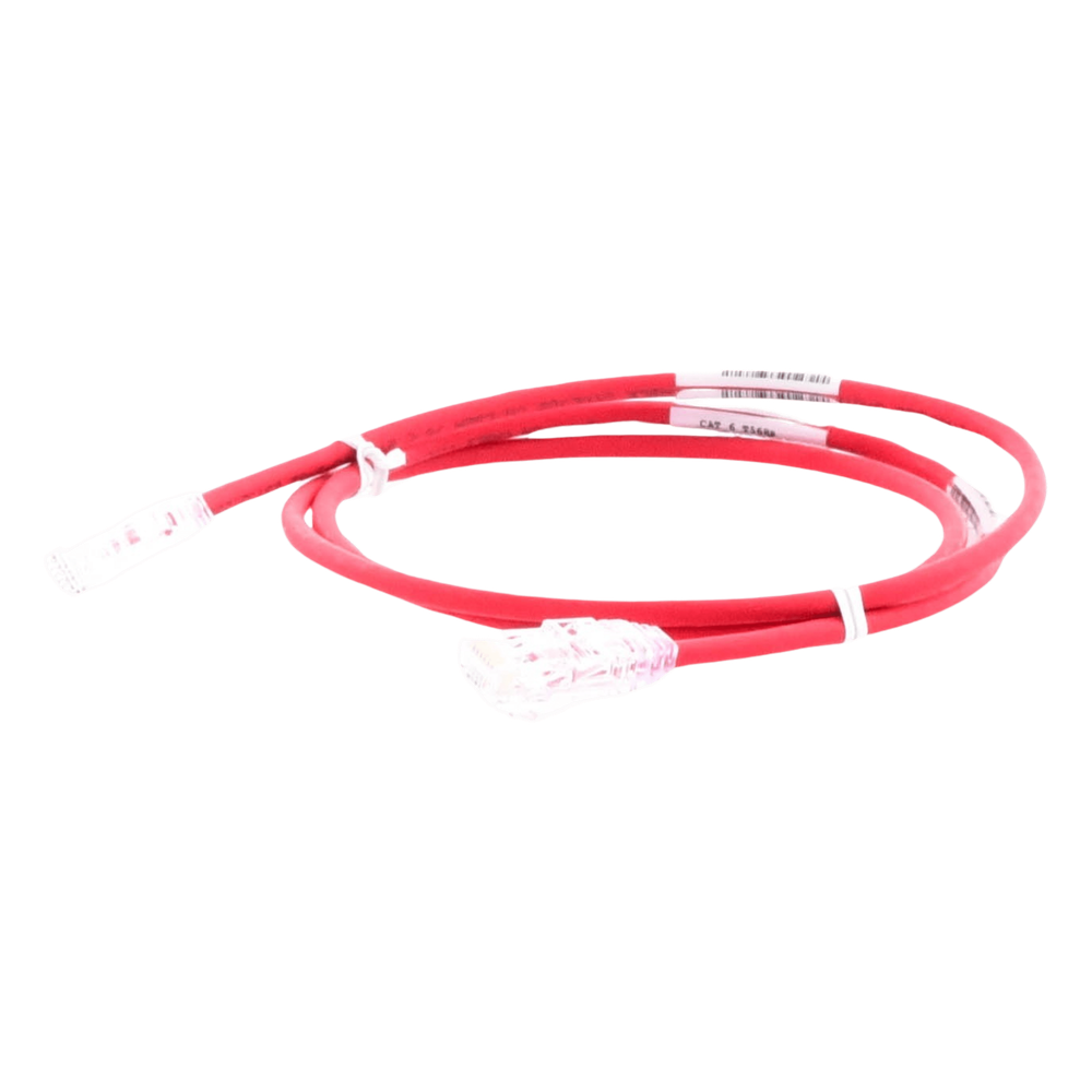 Patch cord Cat6 UTP, 0.61 m, rojo, 28AWG