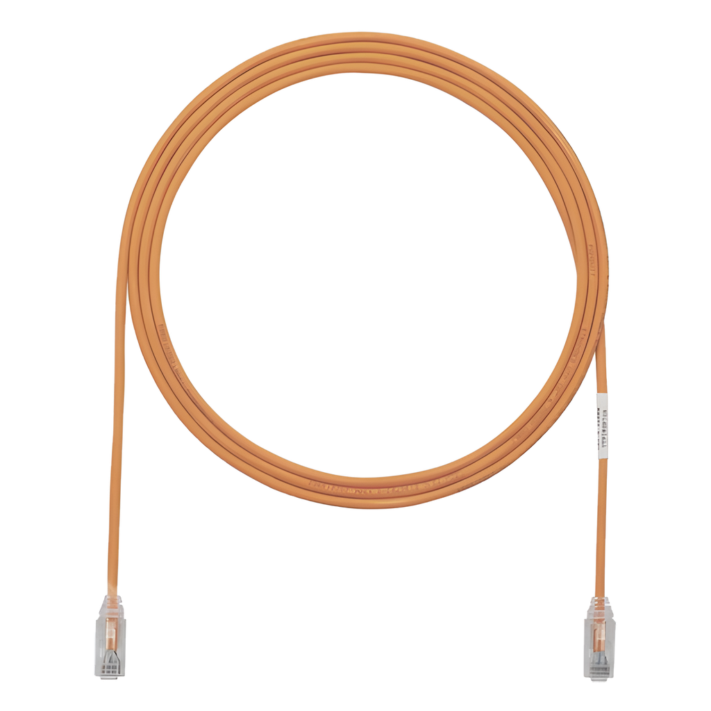 Patch cord Cat6 UTP, 0.91 m, naranja, 28AWG