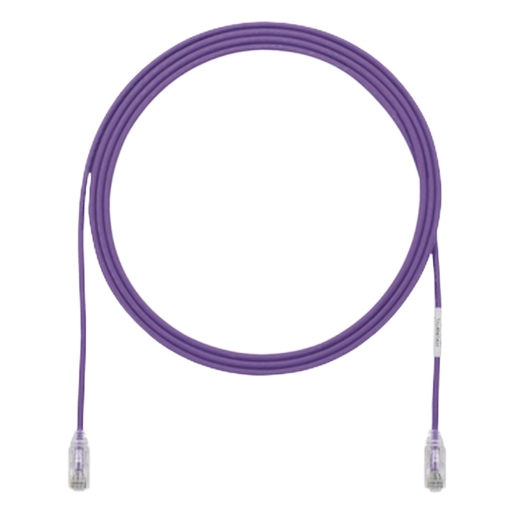 Patch cord Cat6 UTP, 0.91 m, violeta, 28AWG