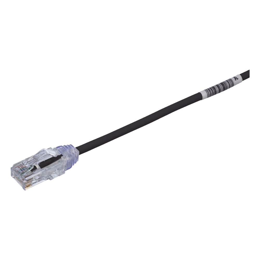Patch cord Cat6 UTP, 15.2 cm, negro, 28AWG
