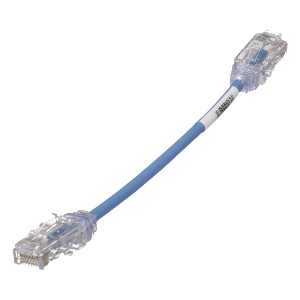 Patch cord Cat6 UTP, 15.2 cm, azul, 28AWG