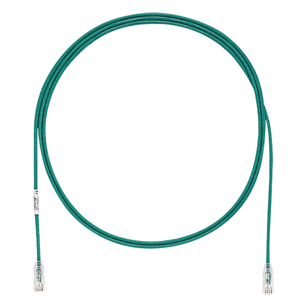 Patch cord Cat6 UTP, 2.13 m, verde, 28AWG