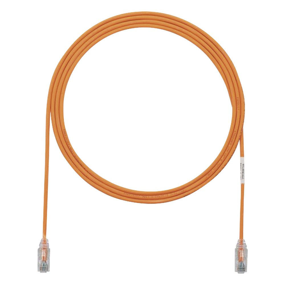 Patch cord Cat6 UTP, 2.13 m, naranja, 28AWG