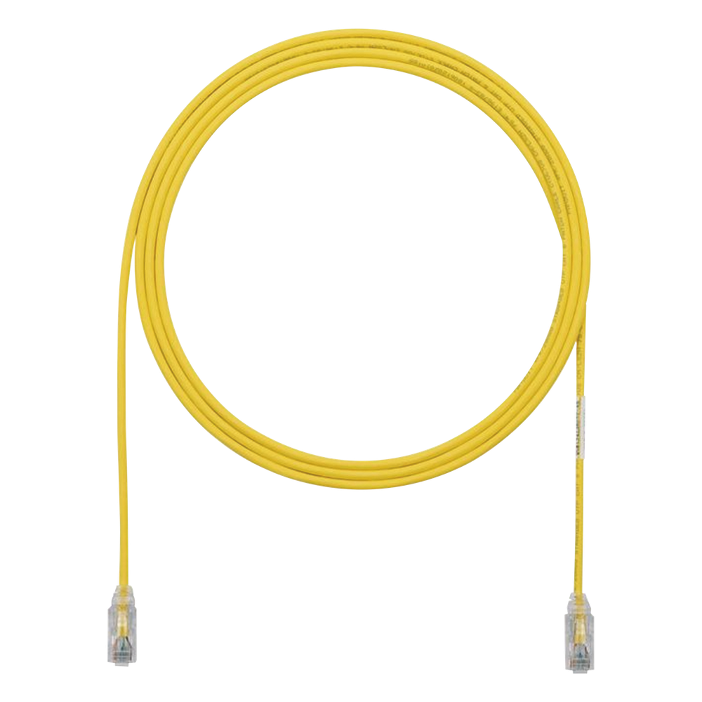 Patch cord Cat6 UTP, 2.13 m, amarillo, 28AWG