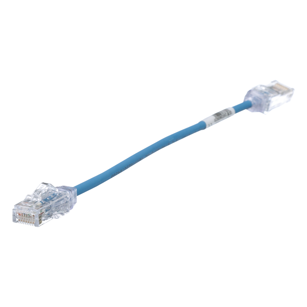 Patch cord Cat6 UTP, 20.2 cm, azul, 28AWG