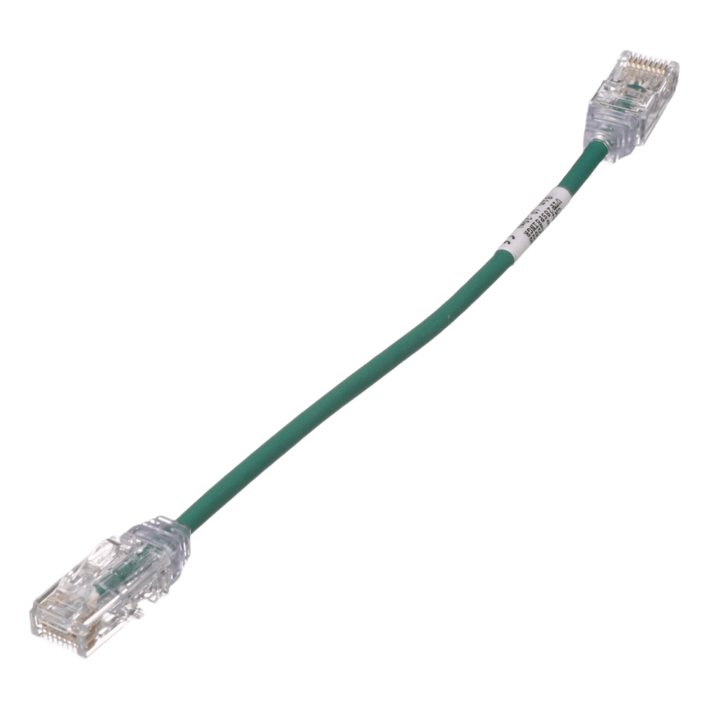 Patch cord Cat6 UTP, 20.2 cm, verde, 28AWG