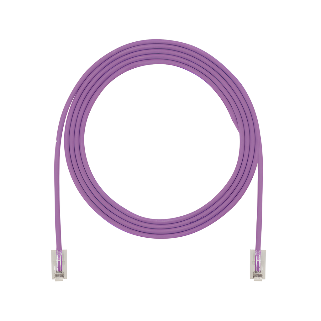 Patch cord Cat6 UTP, 20.2 cm, violeta, 28AWG
