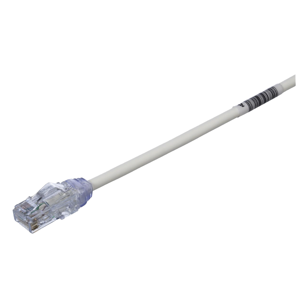 Patch cord Cat6A UTP, 0.3 m, blanco, 28AWG, LSZH