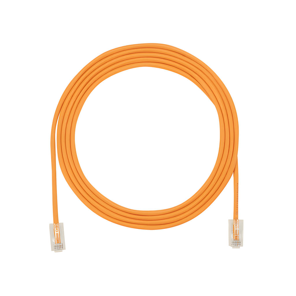 Patch cord Cat6A UTP, 3.05 m, naranja, 28AWG, LSZH