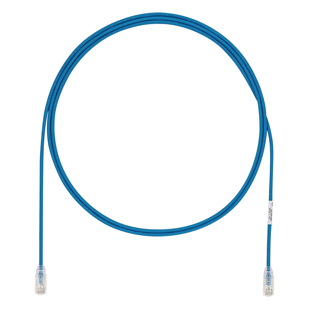 Patch cord Cat6A UTP, 4.57 m, azul, 28AWG, LSZH