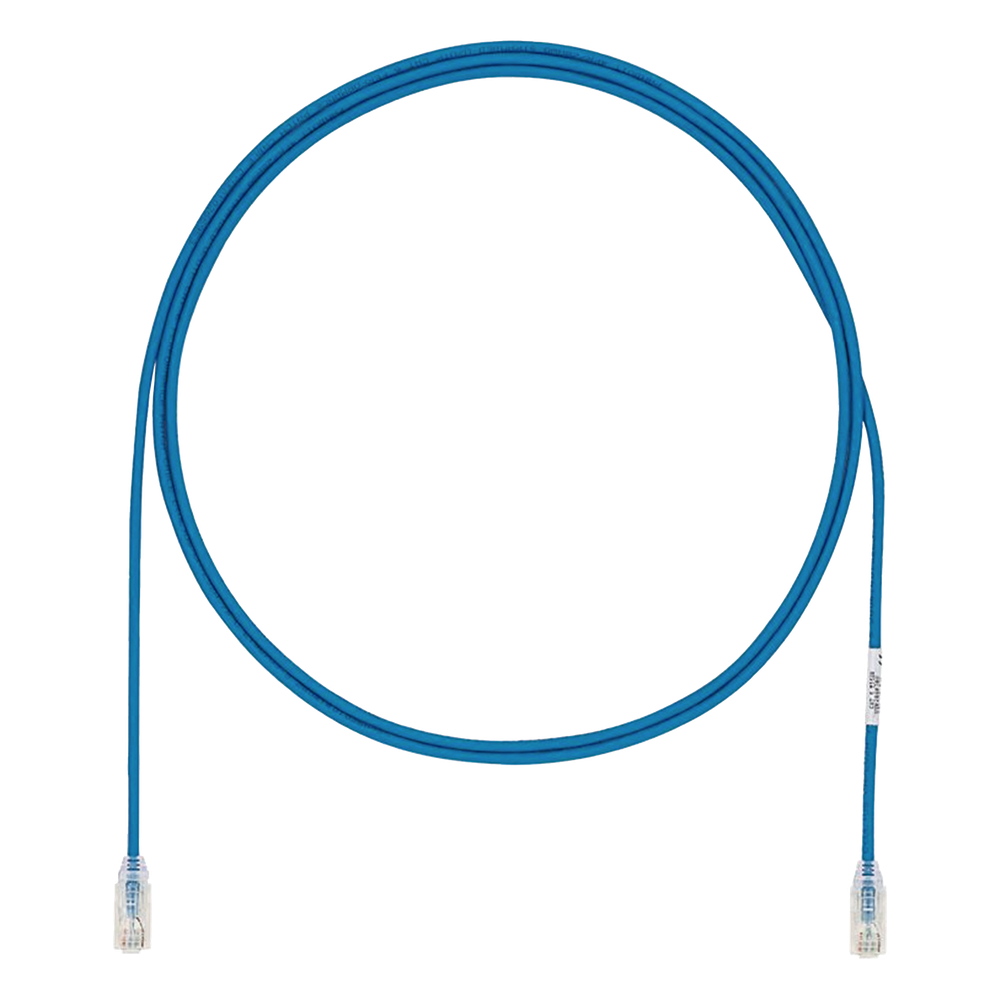 Patch cord Cat6A UTP, 17 m, azul, 28AWG, LSZH