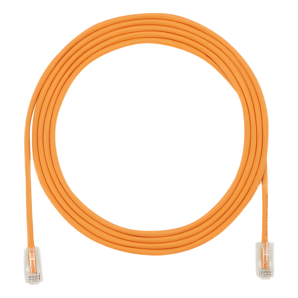 Patch cord Cat6A UTP, 0.3 m, naranja, 28AWG, LSZH