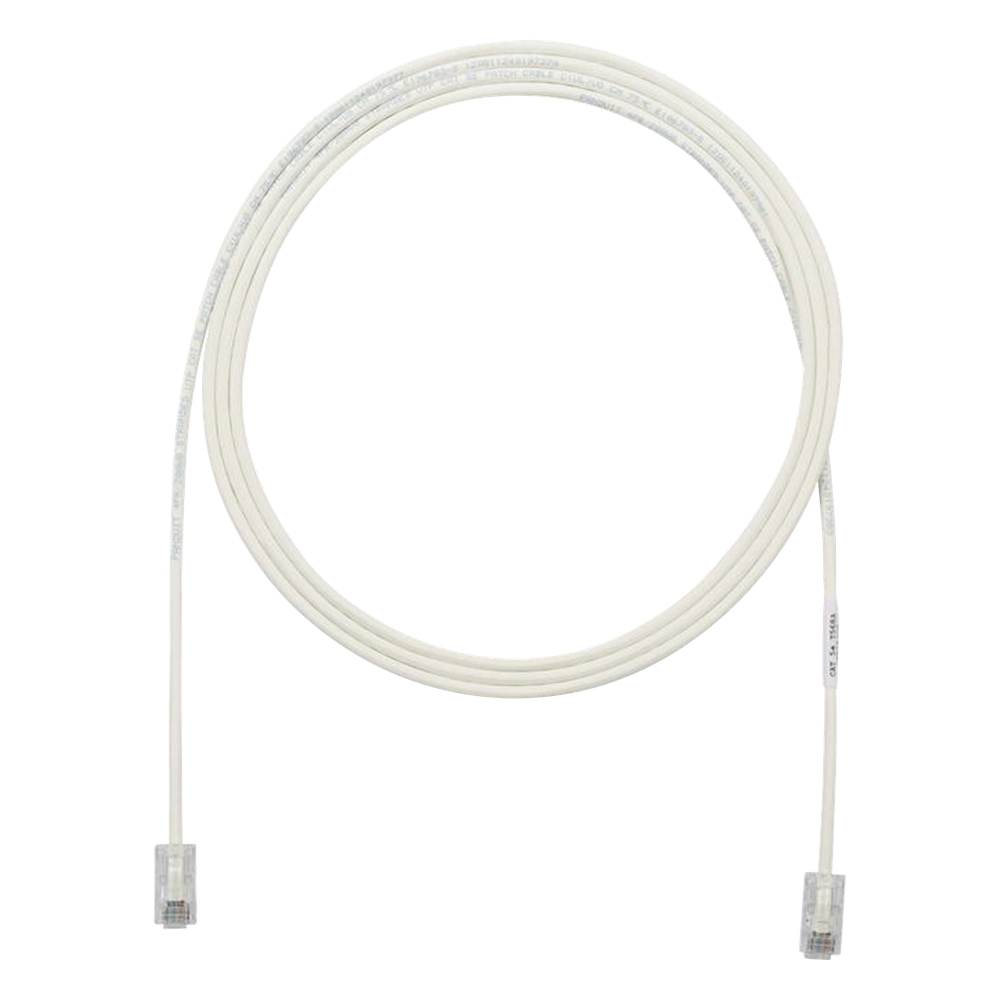 Patch cord Cat6A UTP, 6.1 m, blanco, 28AWG, LSZH