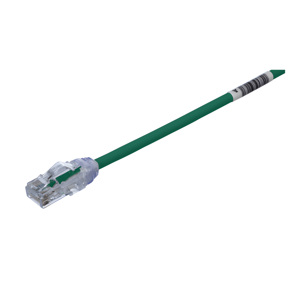 Patch cord Cat6A UTP, 6.1 m, verde, 28AWG, LSZH
