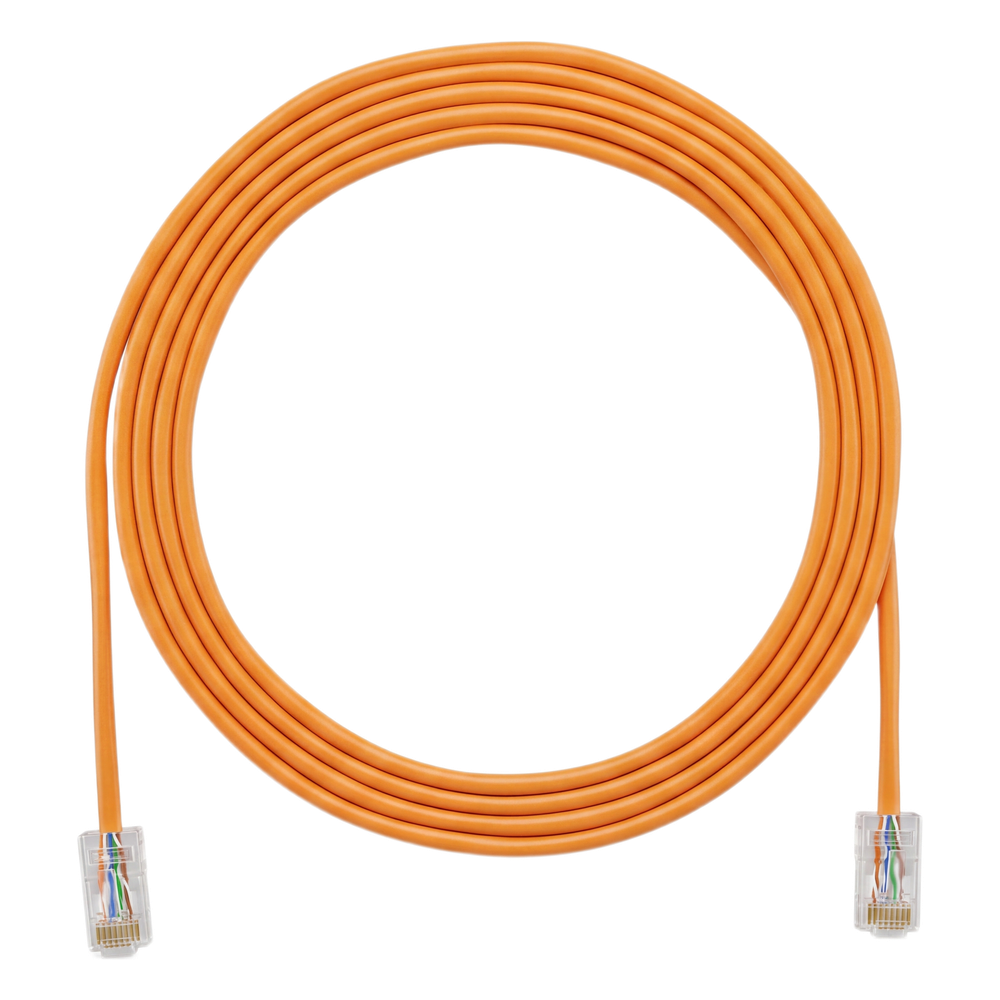 Patch cord Cat6A UTP, 6.1 m, naranja, 28AWG, LSZH