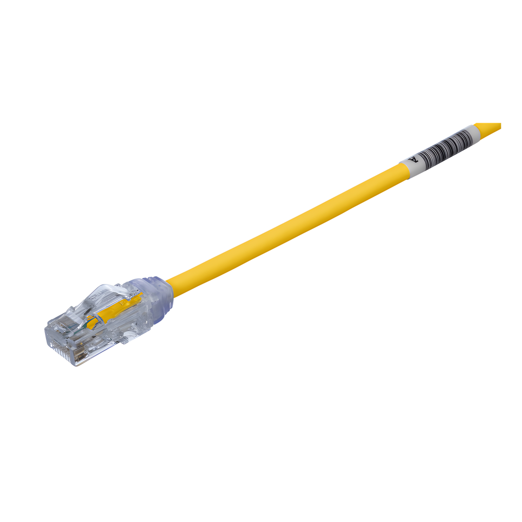 Patch cord Cat6A UTP, 6.71 m, amarillo, 24 AWG
