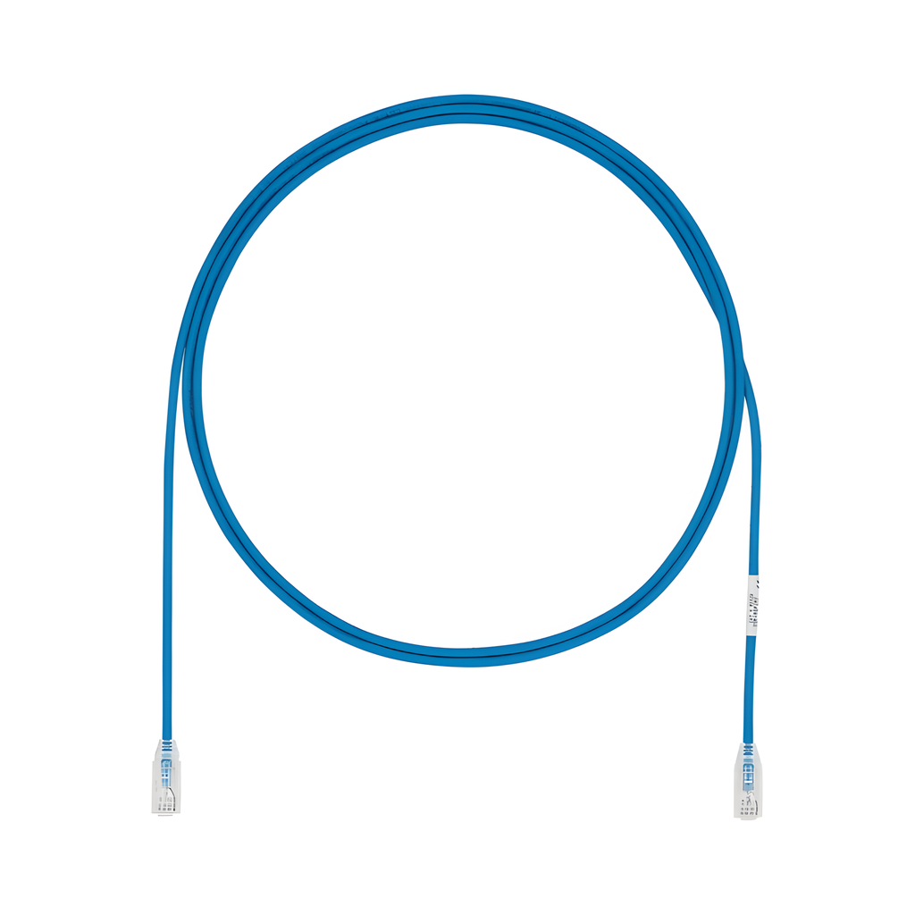 Patch cord Cat6A UTP, 2 m, azul, 28AWG, LSZH