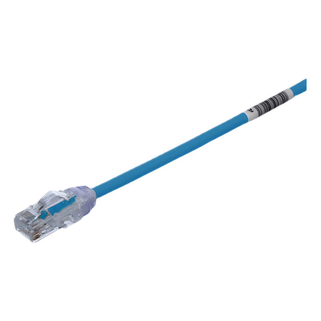 Patch cord Cat6A UTP, 9.14 m, azul, 28AWG, LSZH