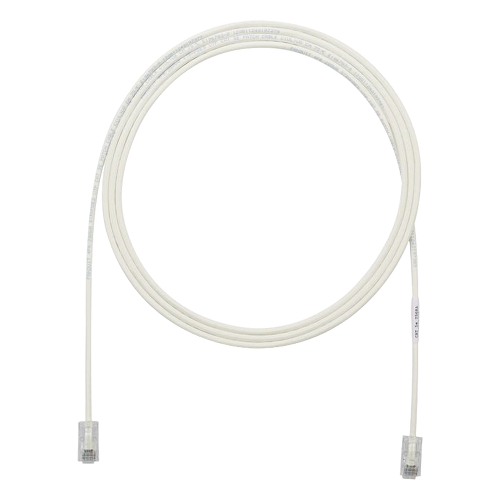 Patch cord Cat6A UTP, 10.67 m, blanco, 28AWG, LSZH