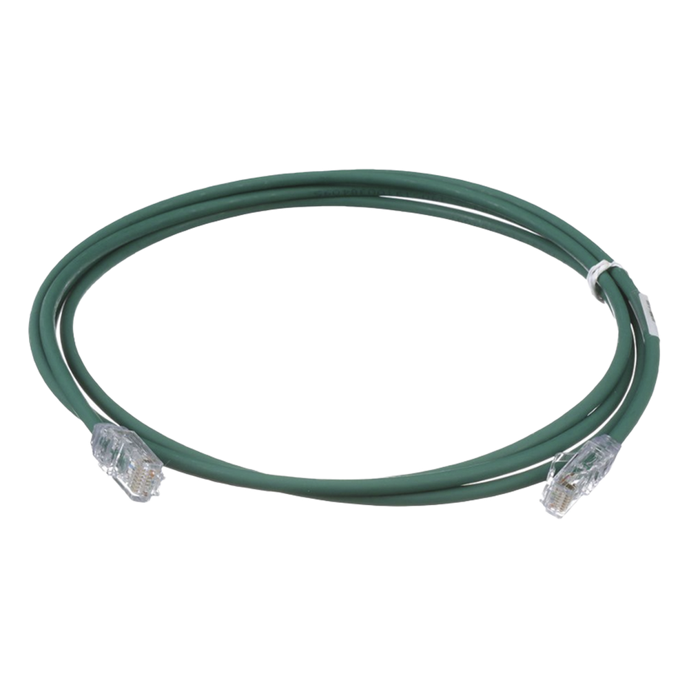 Patch cord Cat6A UTP, 0.91 m, verde, 28AWG, LSZH
