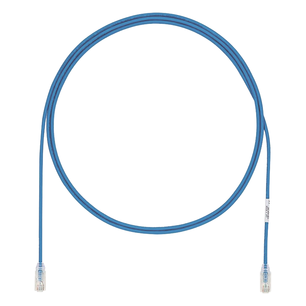Patch cord Cat6A UTP, 3 m, azul, 28AWG, LSZH