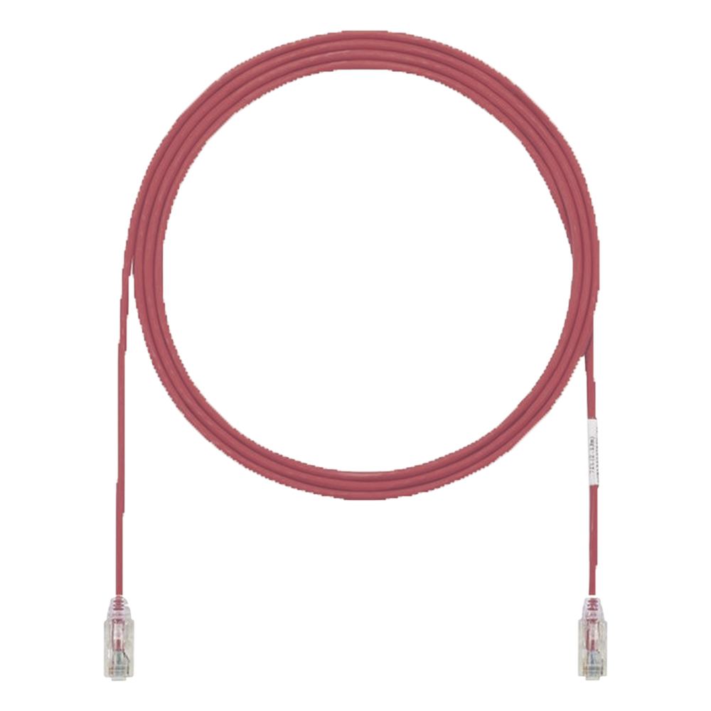 Patch cord Cat6A UTP, 0.91 m, rojo, 28AWG, LSZH