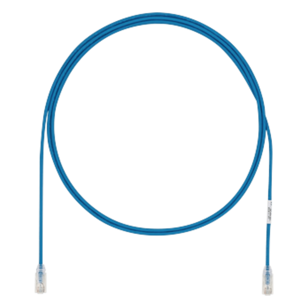 Patch cord Cat6A UTP, 5 m, azul, 28AWG, LSZH