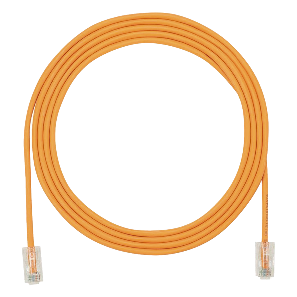 Patch cord Cat6A UTP, 1.52 m, naranja, 28AWG, LSZH