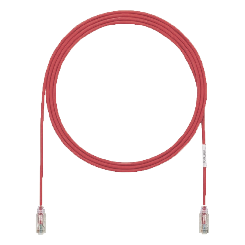 Patch cord Cat6A UTP, 1.52 m, rojo, 28AWG, LSZH