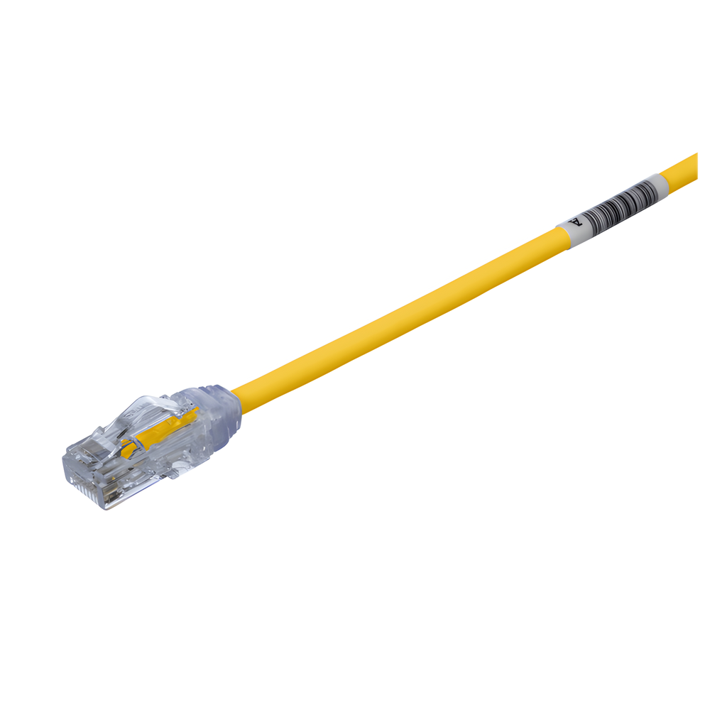 Patch cord Cat6A UTP, 1.52 m, amarillo, 28AWG, LSZH