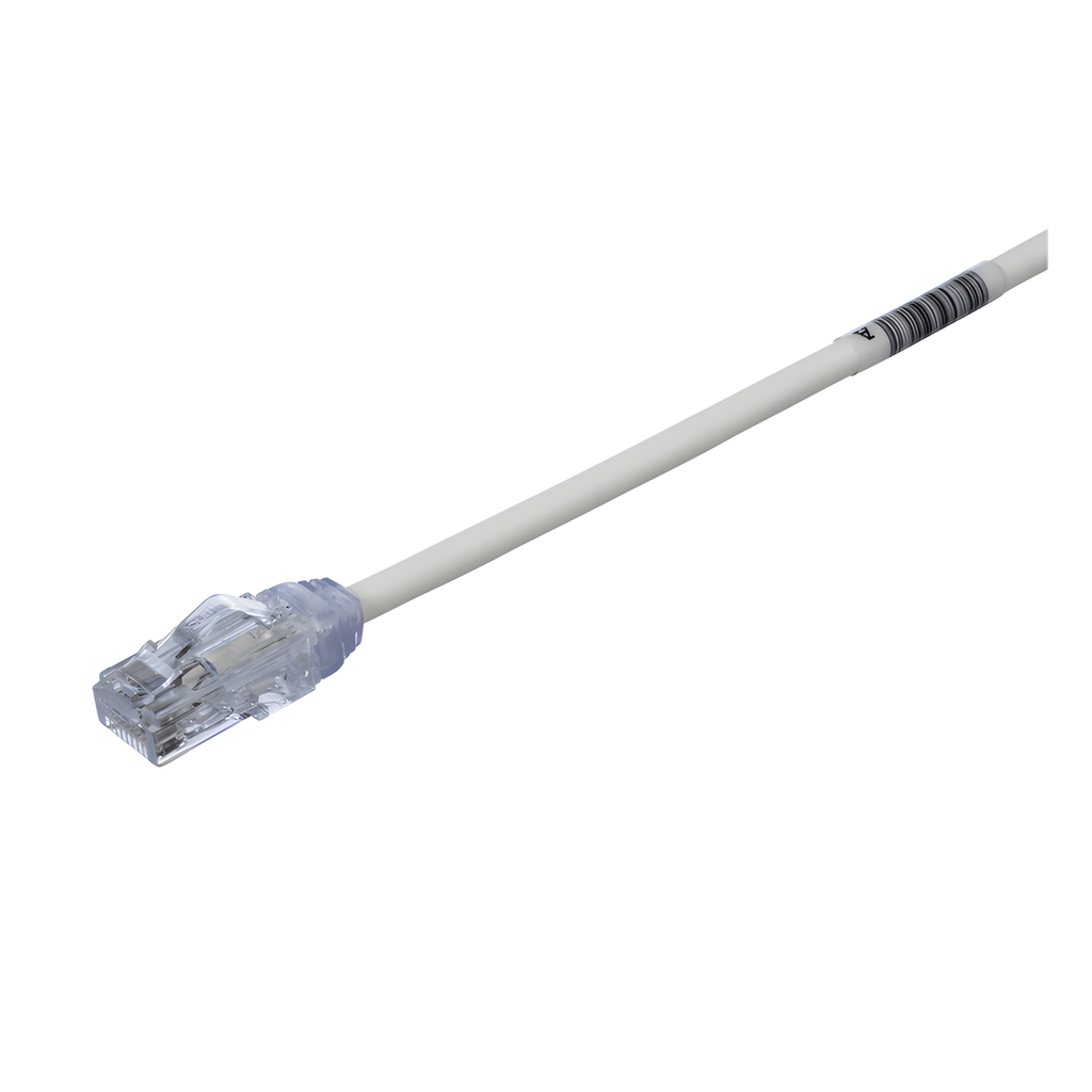 Patch cord Cat6A UTP, 19.81 m, blanco, 28AWG, LSZH