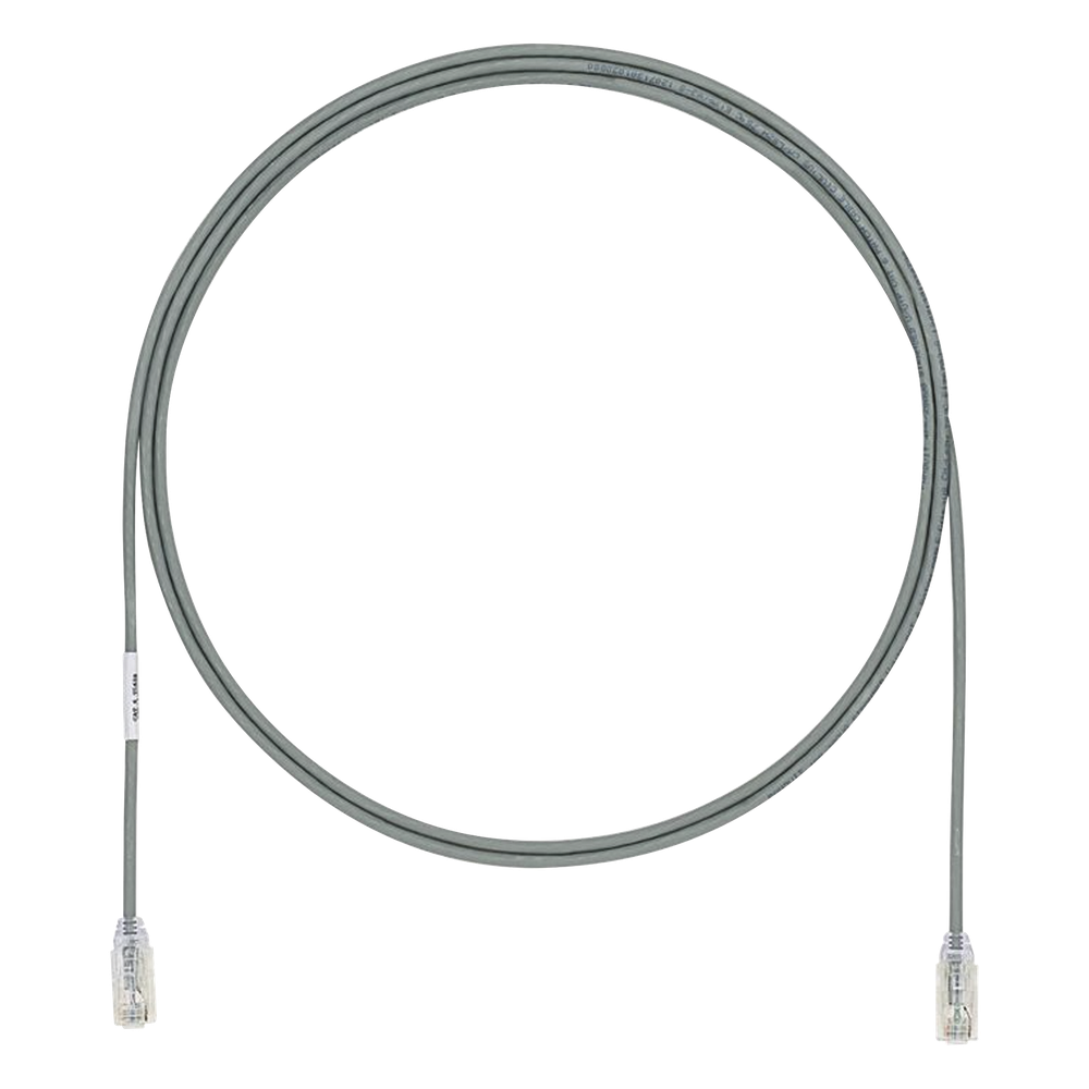 Patch cord Cat6A UTP, 1.83 m, gris, 28AWG, LSZH