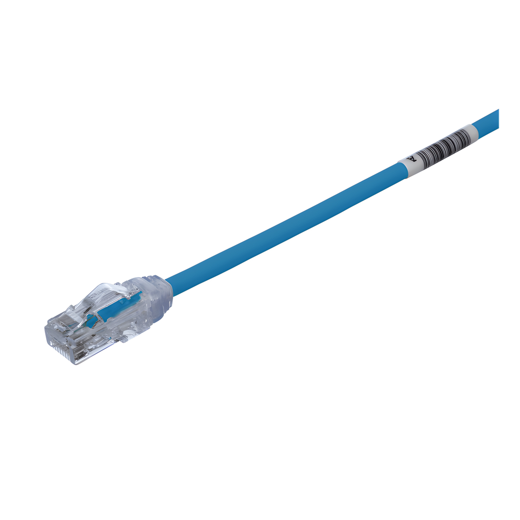 Patch cord Cat6A UTP, 2.13 m, negro, 28AWG, LSZH