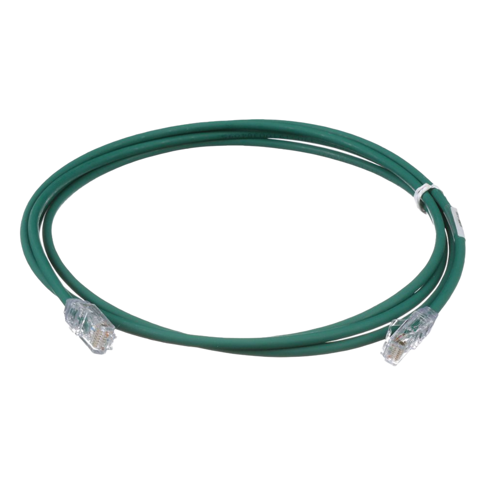 Patch cord Cat6A UTP, 2.13 m, verde, 28AWG, LSZH