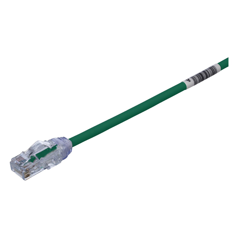 Patch cord Cat6A UTP, 20.3 cm, verde, 28 AWG, LSZH