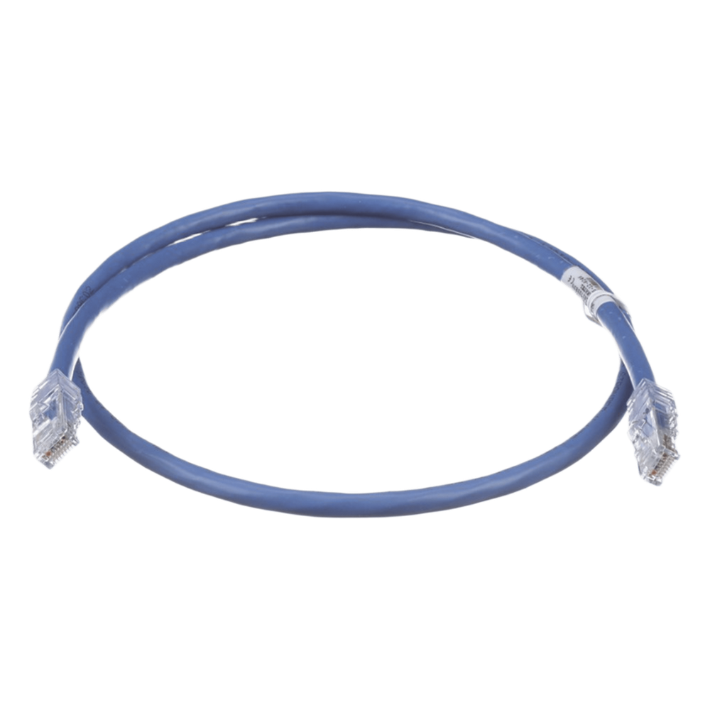 Patch cord Cat6A UTP, 0.3 m, azul, 24 AWG
