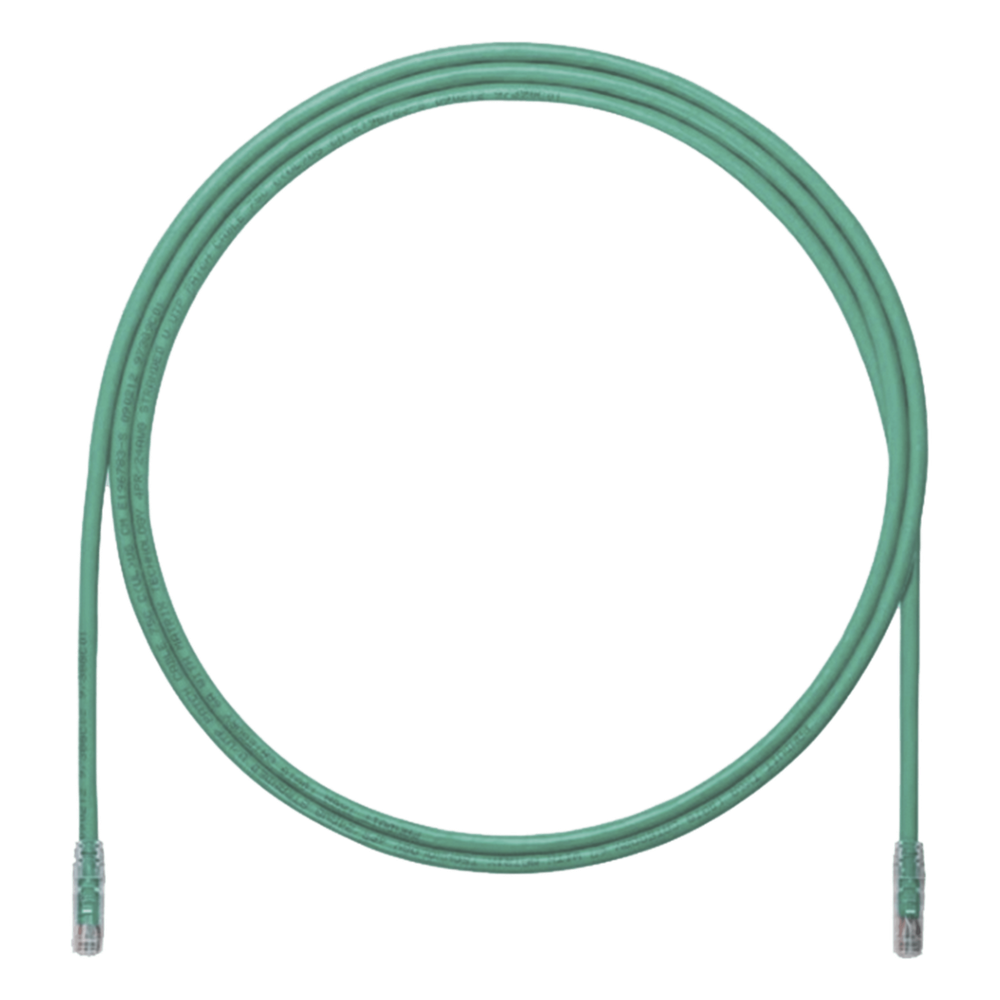 Patch cord Cat6A UTP, 0.61 m, verde, 24 AWG