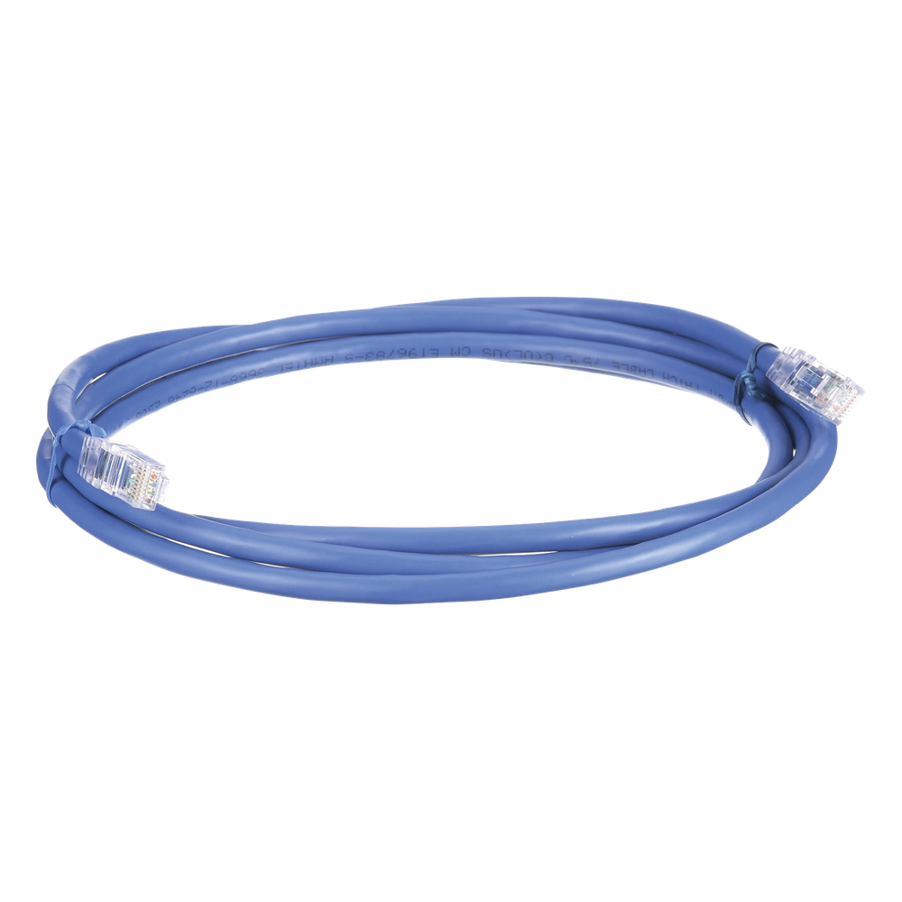 Patch cord Cat6A UTP, 10.67 m, azul, 24 AWG
