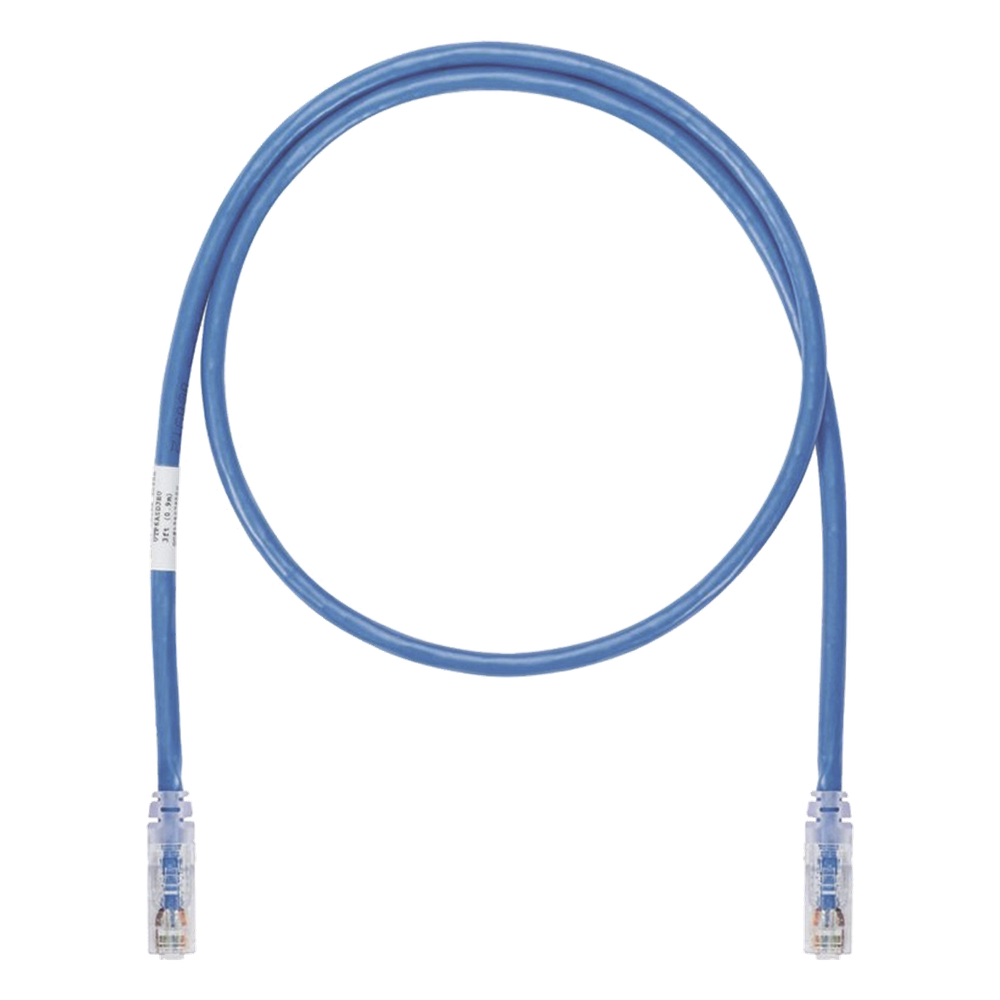 Patch cord Cat6A UTP, 3 m, azul, 24 AWG