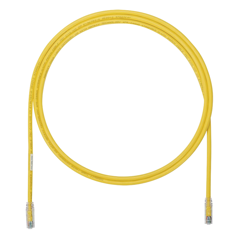 Patch cord Cat6A UTP, 0.91 m, amarillo, 24 AWG