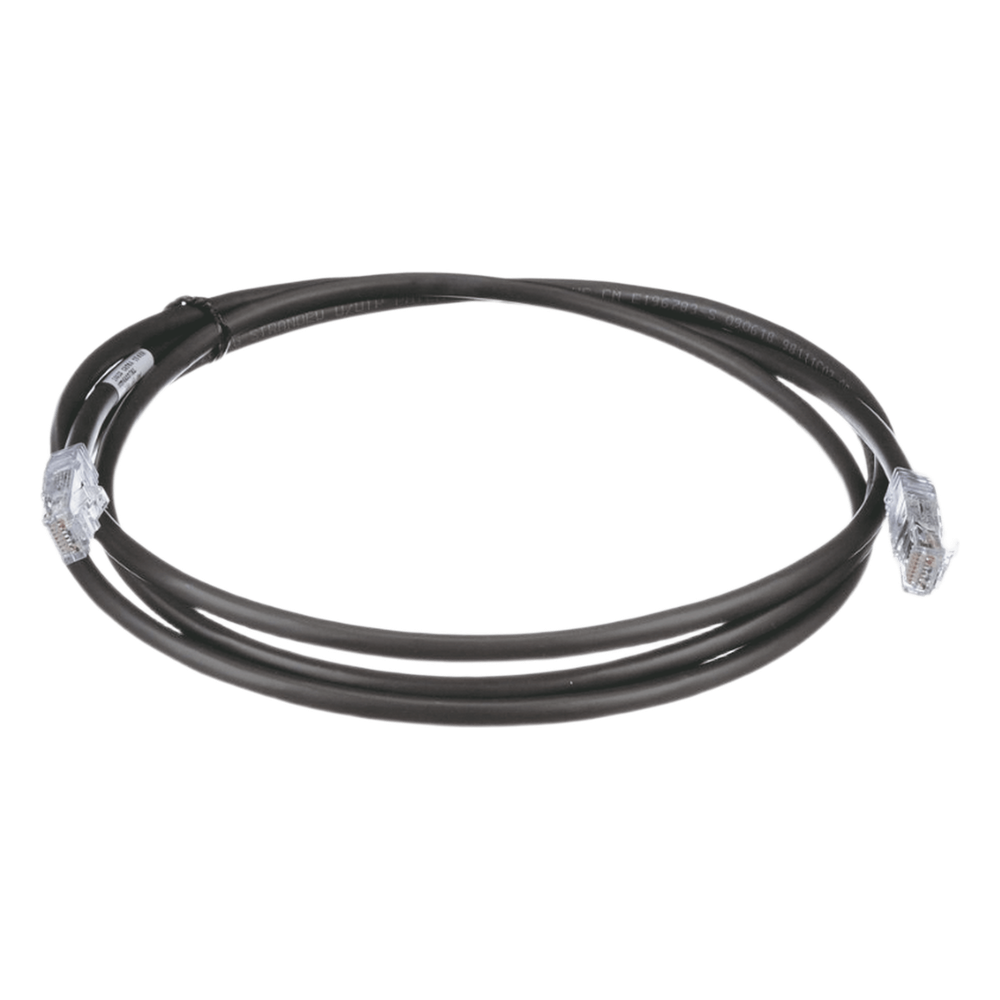 Patch cord Cat6A UTP, 2.13 m, negro, 24 AWG