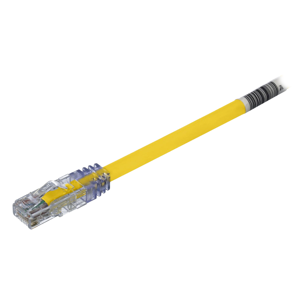 Patch cord Cat6A UTP, 2.13 m, amarillo, 24 AWG