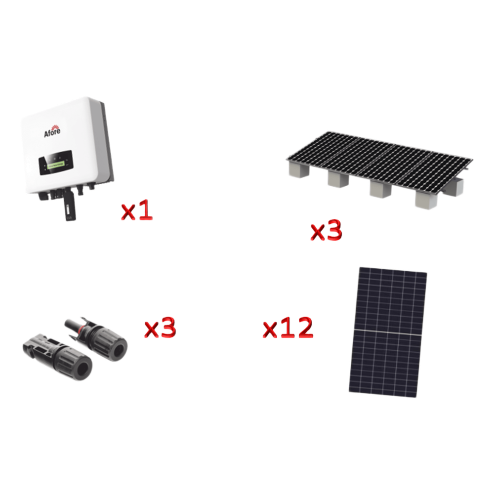[HNS7000TLKIT1] Kit Solar Interconexión / 7kW 220Vca / Incluye Inversor, Paneles Solares, montaje y Conectores