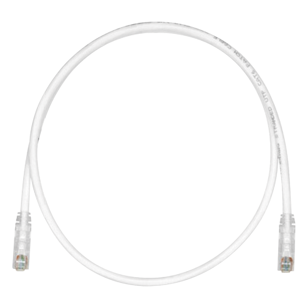 Patch cord Cat6 UTP, 3.05 m, blanco, 24 AWG
