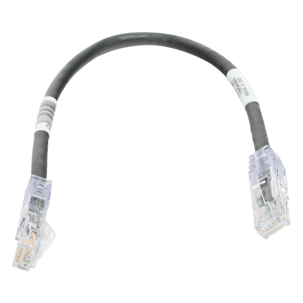 Patch cord Cat6 UTP, 0.3 m, negro, 24 AWG