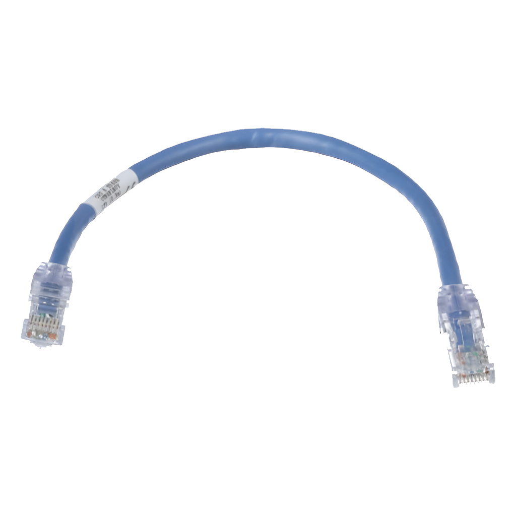 Patch cord Cat6 UTP, 0.3 m, azul, 24 AWG